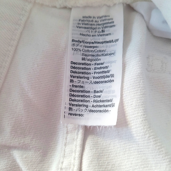 Madewell Rigid A Line Miniskirt In Tile White Button Front Edition Size 26 - Picture 4 of 6